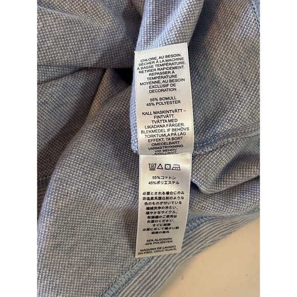 Vineyard Vines Mens Size XLARGE 1/4 Zip Pullover Sweater Cotton Blend Light Blue - Picture 9 of 10